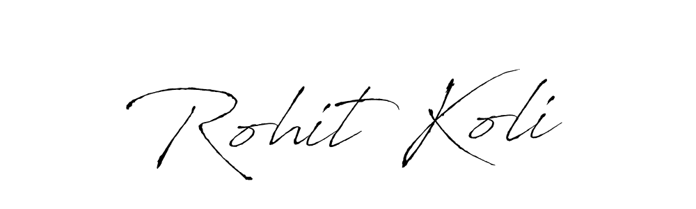 How to make Rohit Koli name signature. Use Antro_Vectra style for creating short signs online. This is the latest handwritten sign. Rohit Koli signature style 6 images and pictures png