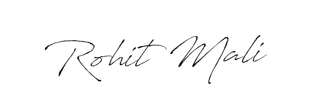 Design your own signature with our free online signature maker. With this signature software, you can create a handwritten (Antro_Vectra) signature for name Rohit Mali. Rohit Mali signature style 6 images and pictures png
