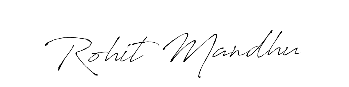 Antro_Vectra is a professional signature style that is perfect for those who want to add a touch of class to their signature. It is also a great choice for those who want to make their signature more unique. Get Rohit Mandhu name to fancy signature for free. Rohit Mandhu signature style 6 images and pictures png