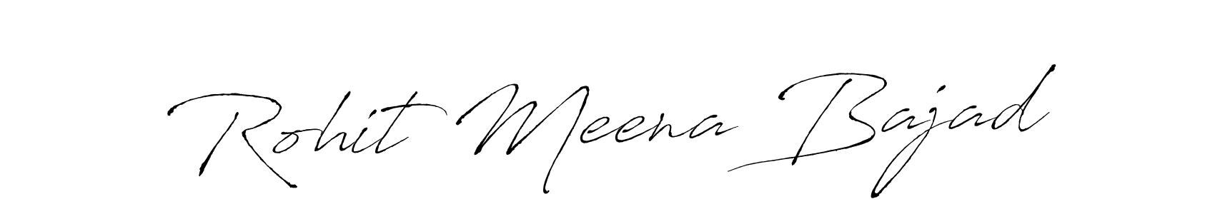 You can use this online signature creator to create a handwritten signature for the name Rohit Meena Bajad. This is the best online autograph maker. Rohit Meena Bajad signature style 6 images and pictures png
