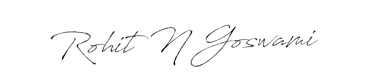 Antro_Vectra is a professional signature style that is perfect for those who want to add a touch of class to their signature. It is also a great choice for those who want to make their signature more unique. Get Rohit N Goswami name to fancy signature for free. Rohit N Goswami signature style 6 images and pictures png