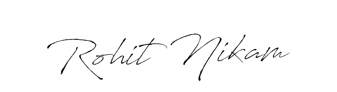 Use a signature maker to create a handwritten signature online. With this signature software, you can design (Antro_Vectra) your own signature for name Rohit Nikam. Rohit Nikam signature style 6 images and pictures png