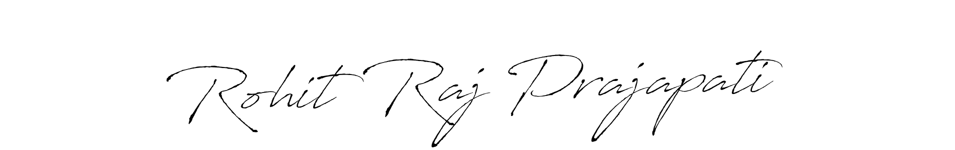 How to make Rohit Raj Prajapati name signature. Use Antro_Vectra style for creating short signs online. This is the latest handwritten sign. Rohit Raj Prajapati signature style 6 images and pictures png