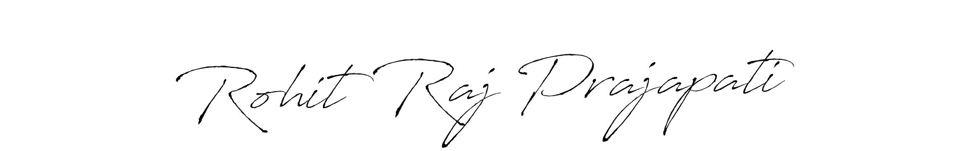 How to make Rohit Raj Prajapati name signature. Use Antro_Vectra style for creating short signs online. This is the latest handwritten sign. Rohit Raj Prajapati signature style 6 images and pictures png