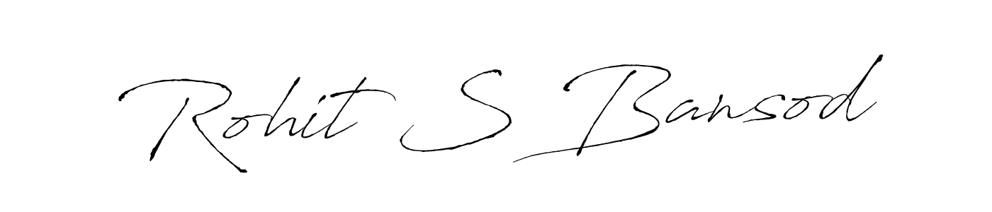How to make Rohit S Bansod name signature. Use Antro_Vectra style for creating short signs online. This is the latest handwritten sign. Rohit S Bansod signature style 6 images and pictures png