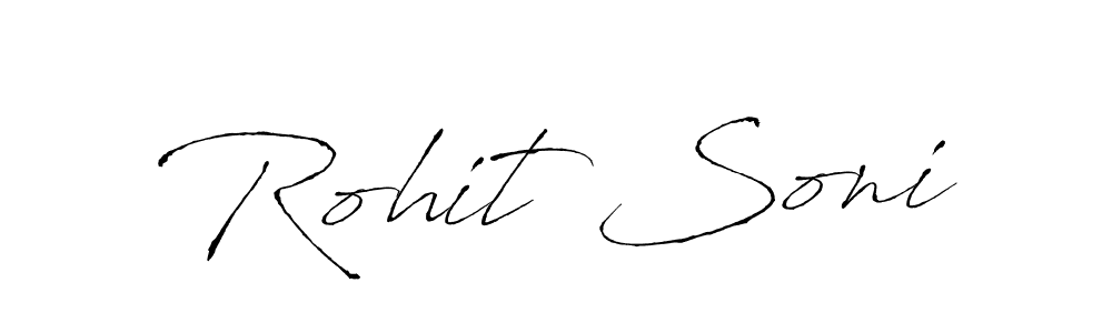 Make a beautiful signature design for name Rohit Soni. With this signature (Antro_Vectra) style, you can create a handwritten signature for free. Rohit Soni signature style 6 images and pictures png