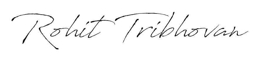 Create your official email sign-off with Rohit Tribhovan name in Antro_Vectra style. Crisp, clean, and perfectly legible across all screens. Rohit Tribhovan signature style 6 images and pictures png