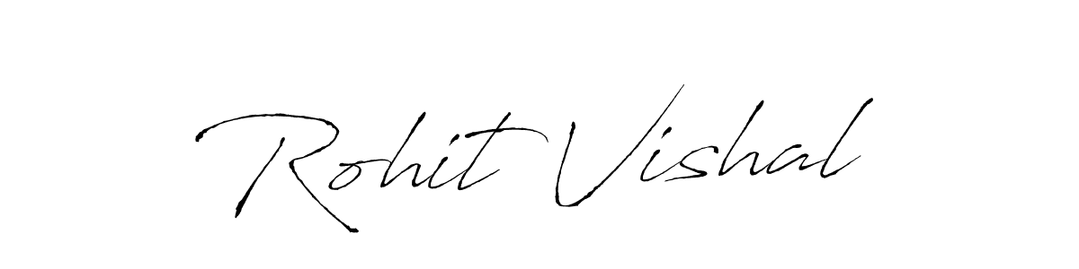 Similarly Antro_Vectra is the best handwritten signature design. Signature creator online .You can use it as an online autograph creator for name Rohit Vishal. Rohit Vishal signature style 6 images and pictures png
