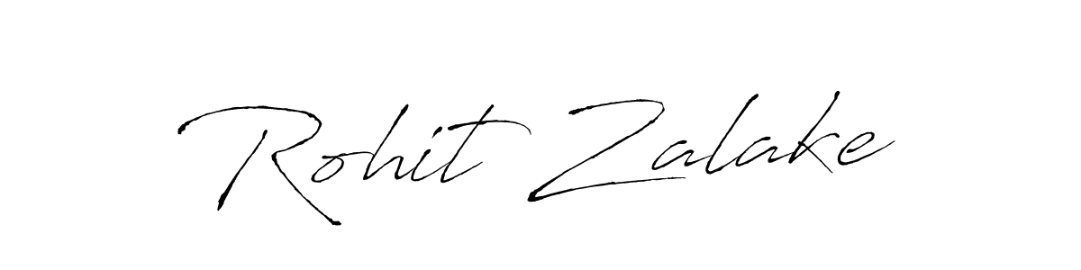 How to make Rohit Zalake name signature. Use Antro_Vectra style for creating short signs online. This is the latest handwritten sign. Rohit Zalake signature style 6 images and pictures png