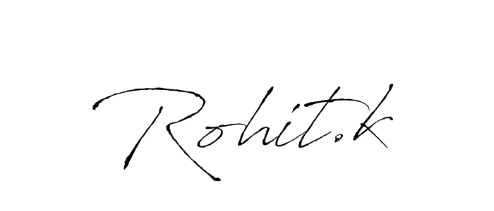 Create a beautiful signature design for name Rohit.k. With this signature (Antro_Vectra) fonts, you can make a handwritten signature for free. Rohit.k signature style 6 images and pictures png