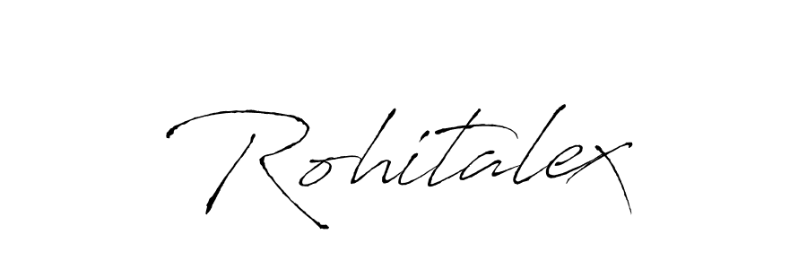 Make a beautiful signature design for name Rohitalex. With this signature (Antro_Vectra) style, you can create a handwritten signature for free. Rohitalex signature style 6 images and pictures png