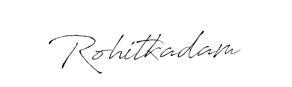 How to make Rohitkadam name signature. Use Antro_Vectra style for creating short signs online. This is the latest handwritten sign. Rohitkadam signature style 6 images and pictures png