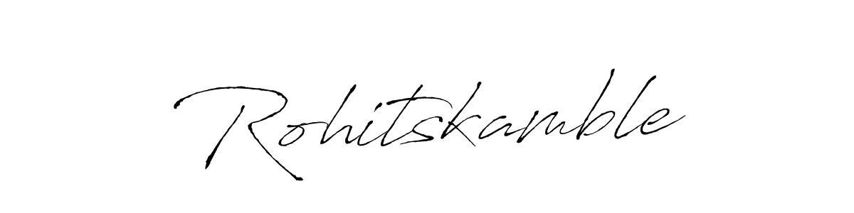 Antro_Vectra is a professional signature style that is perfect for those who want to add a touch of class to their signature. It is also a great choice for those who want to make their signature more unique. Get Rohitskamble name to fancy signature for free. Rohitskamble signature style 6 images and pictures png