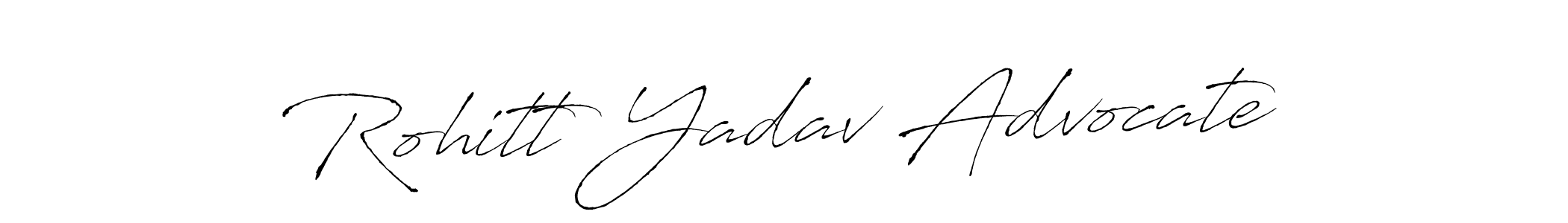 Antro_Vectra is a professional signature style that is perfect for those who want to add a touch of class to their signature. It is also a great choice for those who want to make their signature more unique. Get Rohitt Yadav Advocate name to fancy signature for free. Rohitt Yadav Advocate signature style 6 images and pictures png