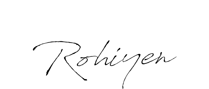 Create a beautiful signature design for name Rohiyen. With this signature (Antro_Vectra) fonts, you can make a handwritten signature for free. Rohiyen signature style 6 images and pictures png