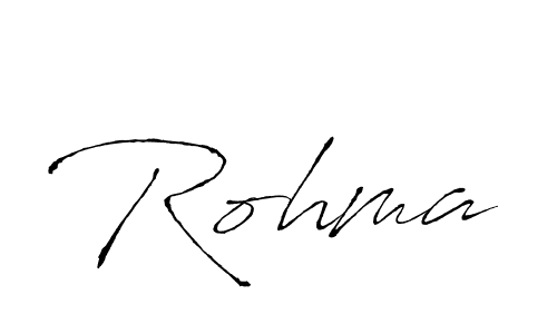 Create a beautiful signature design for name Rohma. With this signature (Antro_Vectra) fonts, you can make a handwritten signature for free. Rohma signature style 6 images and pictures png