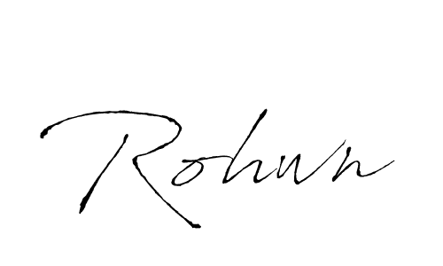 Use a signature maker to create a handwritten signature online. With this signature software, you can design (Antro_Vectra) your own signature for name Rohwn. Rohwn signature style 6 images and pictures png