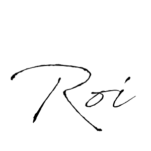 Roi stylish signature style. Best Handwritten Sign (Antro_Vectra) for my name. Handwritten Signature Collection Ideas for my name Roi. Roi signature style 6 images and pictures png