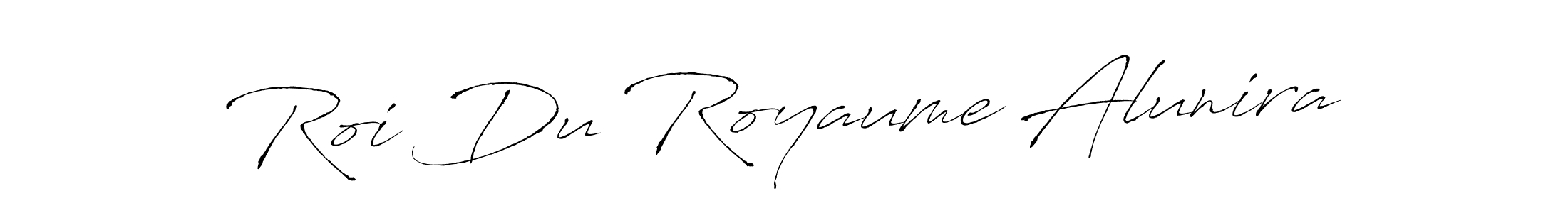 Create a beautiful signature design for name Roi Du Royaume Alunira. With this signature (Antro_Vectra) fonts, you can make a handwritten signature for free. Roi Du Royaume Alunira signature style 6 images and pictures png