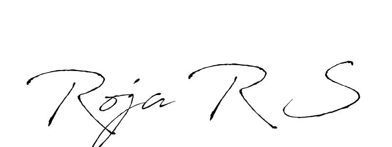 Design your own signature with our free online signature maker. With this signature software, you can create a handwritten (Antro_Vectra) signature for name Roja R S. Roja R S signature style 6 images and pictures png