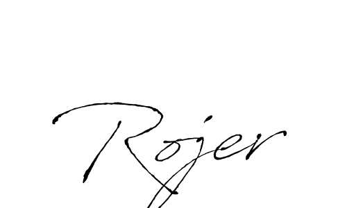 Make a beautiful signature design for name Rojer. With this signature (Antro_Vectra) style, you can create a handwritten signature for free. Rojer signature style 6 images and pictures png