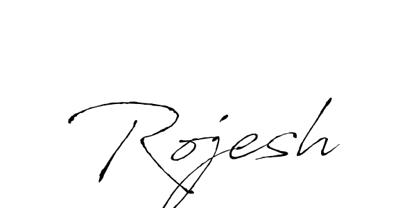 Design your own signature with our free online signature maker. With this signature software, you can create a handwritten (Antro_Vectra) signature for name Rojesh. Rojesh signature style 6 images and pictures png