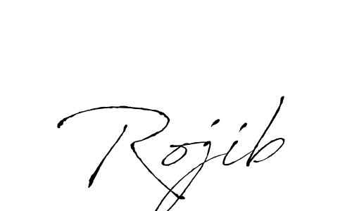 Use a signature maker to create a handwritten signature online. With this signature software, you can design (Antro_Vectra) your own signature for name Rojib. Rojib signature style 6 images and pictures png