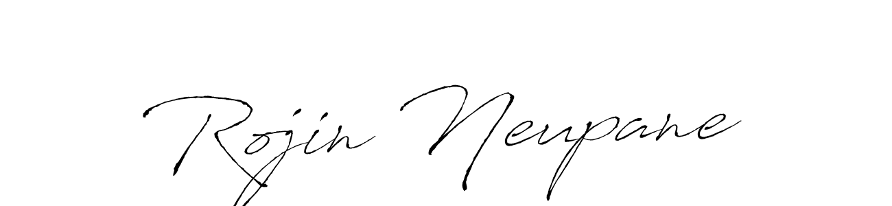 Make a beautiful signature design for name Rojin Neupane. With this signature (Antro_Vectra) style, you can create a handwritten signature for free. Rojin Neupane signature style 6 images and pictures png