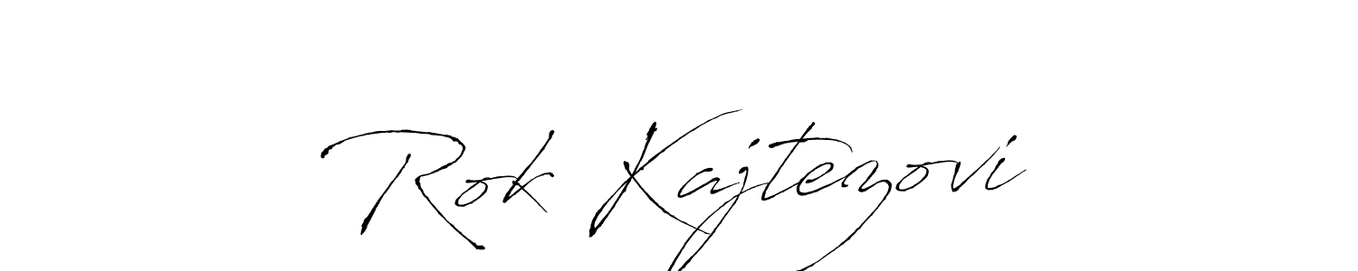 Design your own signature with our free online signature maker. With this signature software, you can create a handwritten (Antro_Vectra) signature for name Rok Kajtezović. Rok Kajtezović signature style 6 images and pictures png