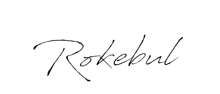 Rokebul stylish signature style. Best Handwritten Sign (Antro_Vectra) for my name. Handwritten Signature Collection Ideas for my name Rokebul. Rokebul signature style 6 images and pictures png