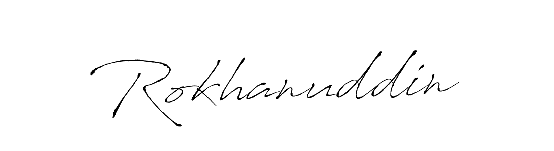 Make a beautiful signature design for name Rokhanuddin. Use this online signature maker to create a handwritten signature for free. Rokhanuddin signature style 6 images and pictures png