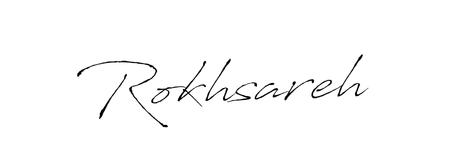 Create a beautiful signature design for name Rokhsareh. With this signature (Antro_Vectra) fonts, you can make a handwritten signature for free. Rokhsareh signature style 6 images and pictures png