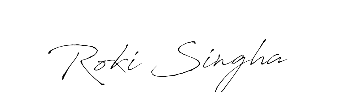 You should practise on your own different ways (Antro_Vectra) to write your name (Roki Singha) in signature. don't let someone else do it for you. Roki Singha signature style 6 images and pictures png