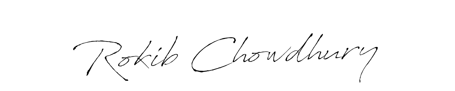 Make a beautiful signature design for name Rokib Chowdhury. With this signature (Antro_Vectra) style, you can create a handwritten signature for free. Rokib Chowdhury signature style 6 images and pictures png