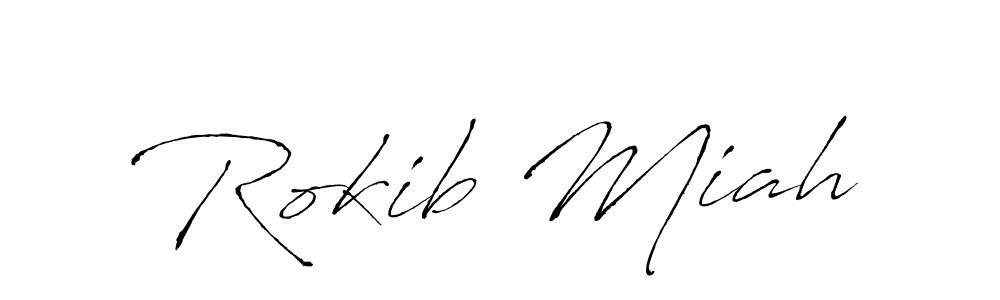 Create a beautiful signature design for name Rokib Miah. With this signature (Antro_Vectra) fonts, you can make a handwritten signature for free. Rokib Miah signature style 6 images and pictures png