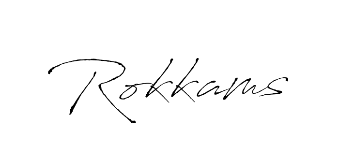 Also we have Rokkams name is the best signature style. Create professional handwritten signature collection using Antro_Vectra autograph style. Rokkams signature style 6 images and pictures png