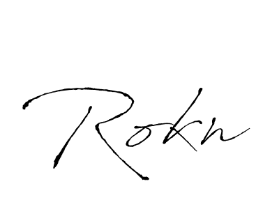 How to make Rokn name signature. Use Antro_Vectra style for creating short signs online. This is the latest handwritten sign. Rokn signature style 6 images and pictures png