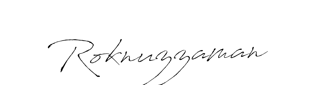 Create a beautiful signature design for name Roknuzzaman. With this signature (Antro_Vectra) fonts, you can make a handwritten signature for free. Roknuzzaman signature style 6 images and pictures png