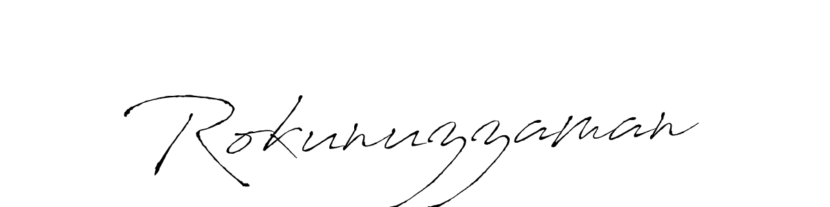 The best way (Antro_Vectra) to make a short signature is to pick only two or three words in your name. The name Rokunuzzaman include a total of six letters. For converting this name. Rokunuzzaman signature style 6 images and pictures png