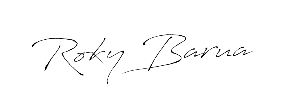 Design your own signature with our free online signature maker. With this signature software, you can create a handwritten (Antro_Vectra) signature for name Roky Barua. Roky Barua signature style 6 images and pictures png