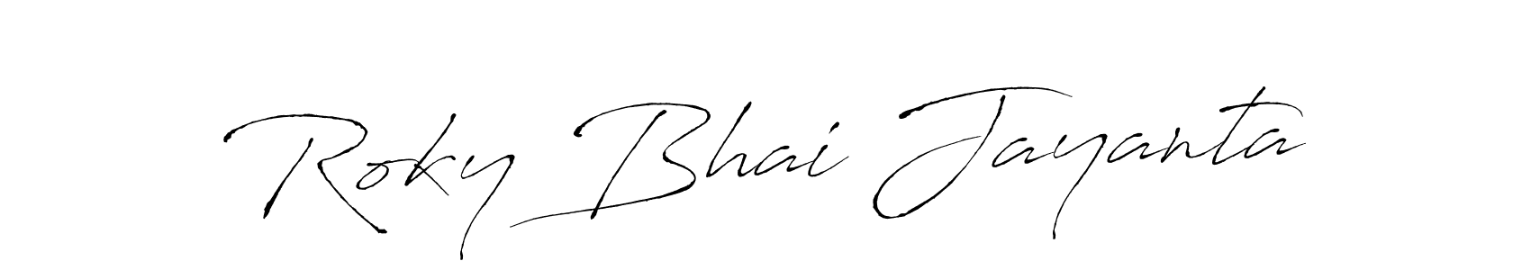 Design your own signature with our free online signature maker. With this signature software, you can create a handwritten (Antro_Vectra) signature for name Roky Bhai Jayanta. Roky Bhai Jayanta signature style 6 images and pictures png
