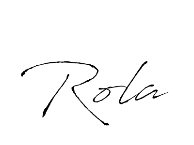 Use a signature maker to create a handwritten signature online. With this signature software, you can design (Antro_Vectra) your own signature for name Rola. Rola signature style 6 images and pictures png