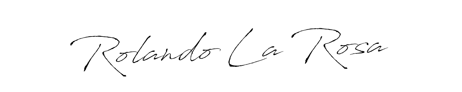 How to make Rolando La Rosa name signature. Use Antro_Vectra style for creating short signs online. This is the latest handwritten sign. Rolando La Rosa signature style 6 images and pictures png