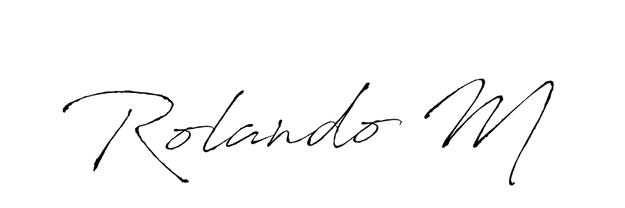 Use a signature maker to create a handwritten signature online. With this signature software, you can design (Antro_Vectra) your own signature for name Rolando M. Rolando M signature style 6 images and pictures png