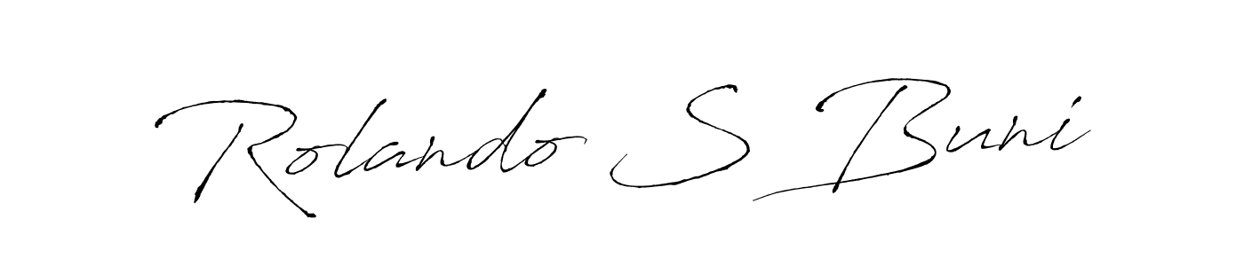 How to make Rolando S Buni signature? Antro_Vectra is a professional autograph style. Create handwritten signature for Rolando S Buni name. Rolando S Buni signature style 6 images and pictures png