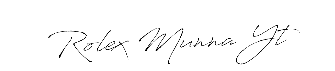 Also we have Rolex Munna Yt name is the best signature style. Create professional handwritten signature collection using Antro_Vectra autograph style. Rolex Munna Yt signature style 6 images and pictures png