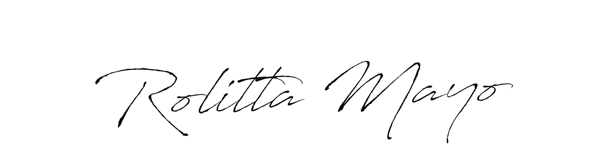 Design your own signature with our free online signature maker. With this signature software, you can create a handwritten (Antro_Vectra) signature for name Rolitta Mayo. Rolitta Mayo signature style 6 images and pictures png