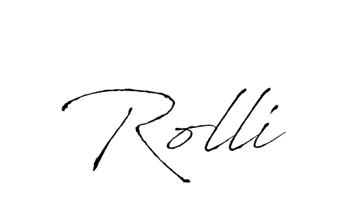 Design your own signature with our free online signature maker. With this signature software, you can create a handwritten (Antro_Vectra) signature for name Rolli. Rolli signature style 6 images and pictures png