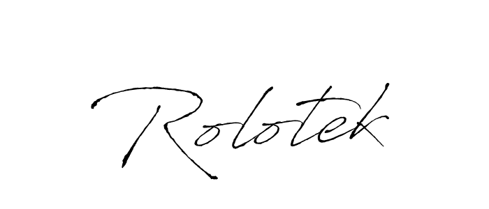 Use a signature maker to create a handwritten signature online. With this signature software, you can design (Antro_Vectra) your own signature for name Rolotek. Rolotek signature style 6 images and pictures png