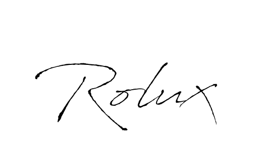 Rolux stylish signature style. Best Handwritten Sign (Antro_Vectra) for my name. Handwritten Signature Collection Ideas for my name Rolux. Rolux signature style 6 images and pictures png